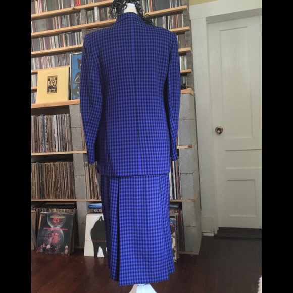 Christian Dior NWT vintage purple black skirt suit - Picture 4 of 8